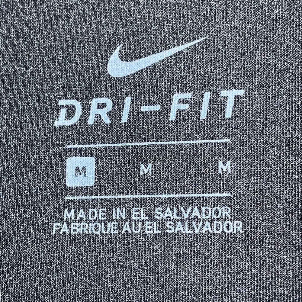 Nike Pro Black V-Neck Short Sleeve Dri-FIT Top with White Swoosh - Picture 3 of 6